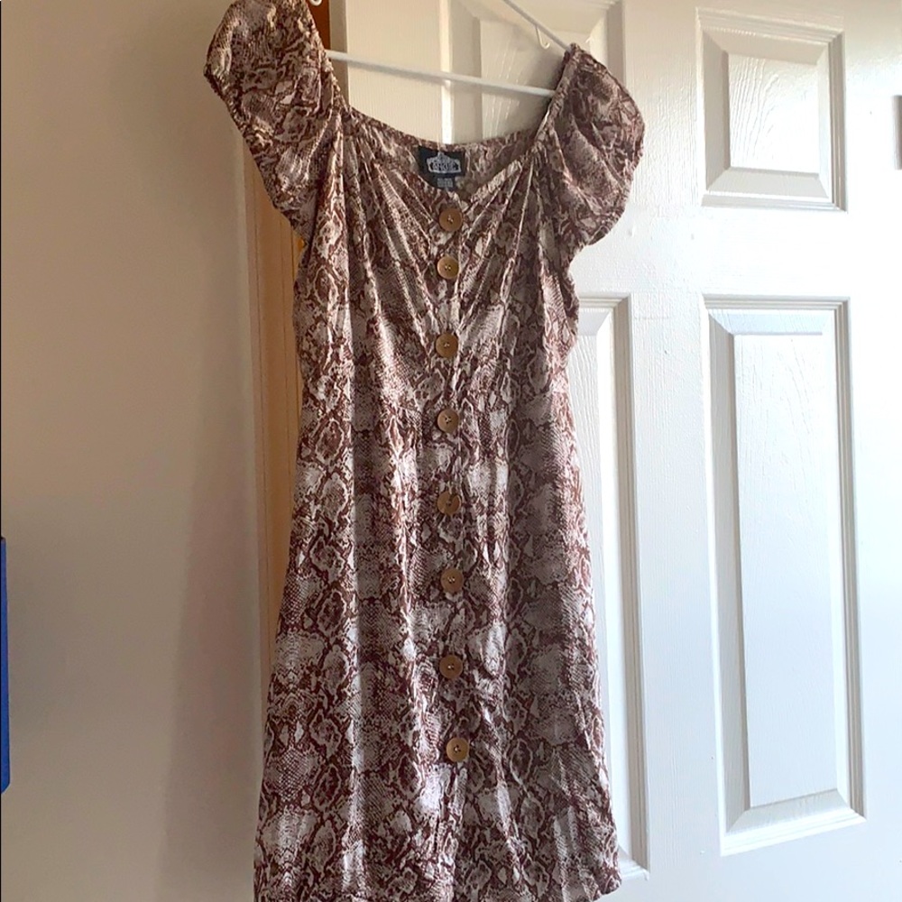 Francesca’s Snakeskin Dress